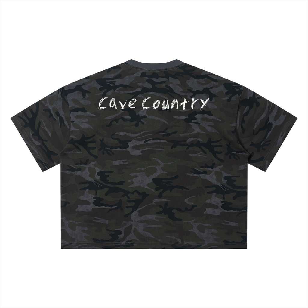 "Cave Country" Unisex Camo Boxy T-Shirt