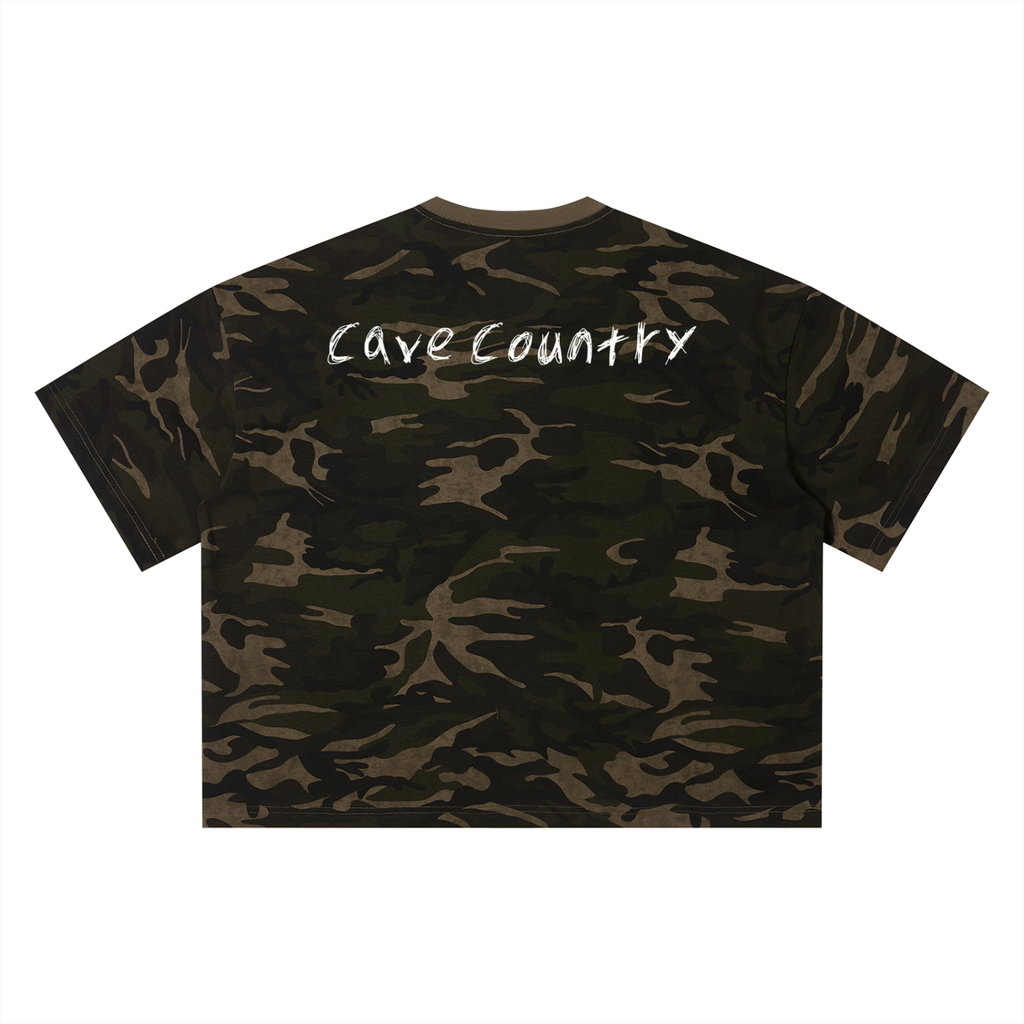 "Cave Country" Unisex Camo Boxy T-Shirt